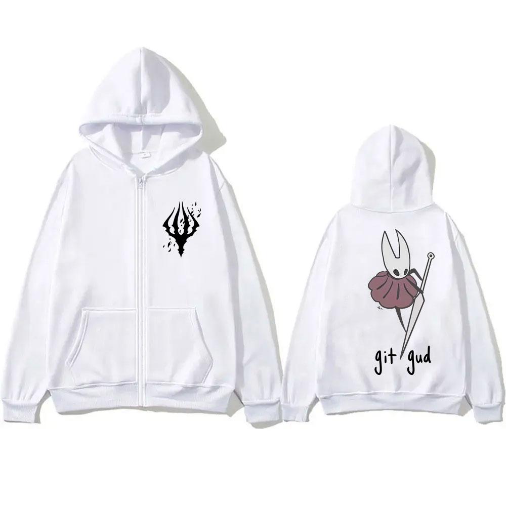 

Game Hollow Knight Graphic Zipper Hoodie Men Women Unisex Fashion Casual Oversized Zip Up Jacket Coat Man Vintage Fleece Cotton Hoodies XXXL белый