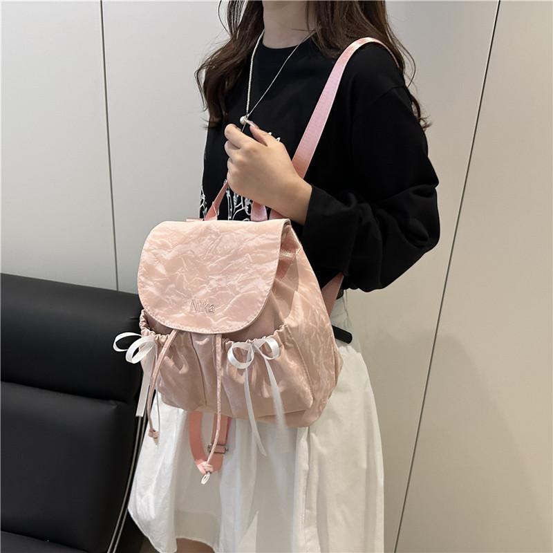 Schoolbagins Trendy Bow Backpack Women's Bag 1011 Summer New Fashionable Sweet Student Class Handbag