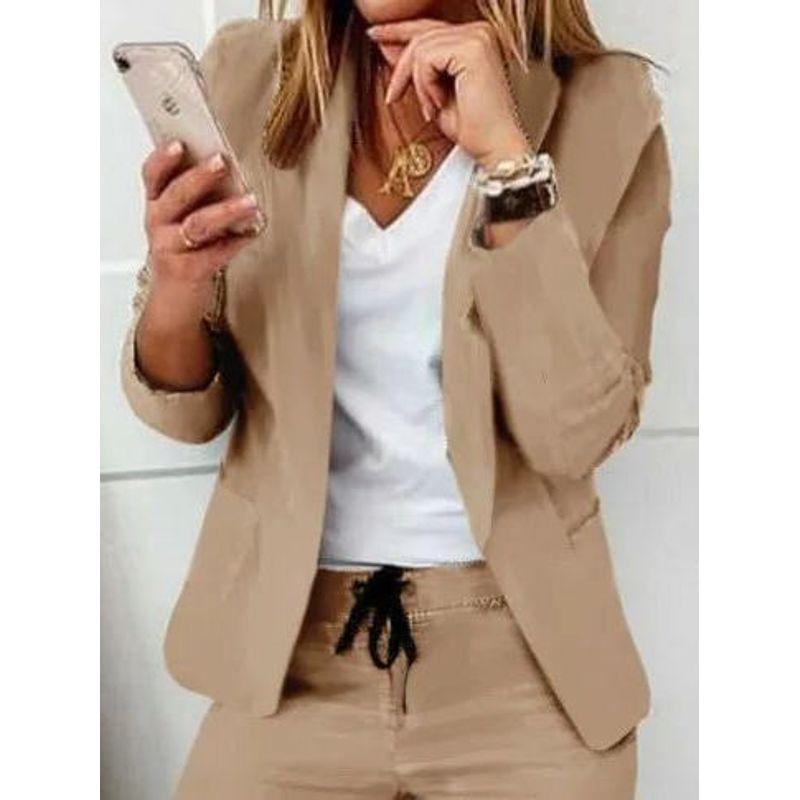

Two Piece Suit Jacket and Pants Sets Women Blazers Trousers Two-piece Set Purple XXL