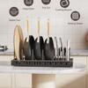 Pull-Out Pan & Lid Organizer - 8in Dividers, Sliding Cabinet Rack for Kitchen Storage. Christmas Gift!