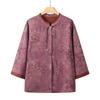 Stylish Plus Size Mid-Sleeve Shirt for Elderly Women: Spring/Summer Tang Suit Top for 70-Year-Olds