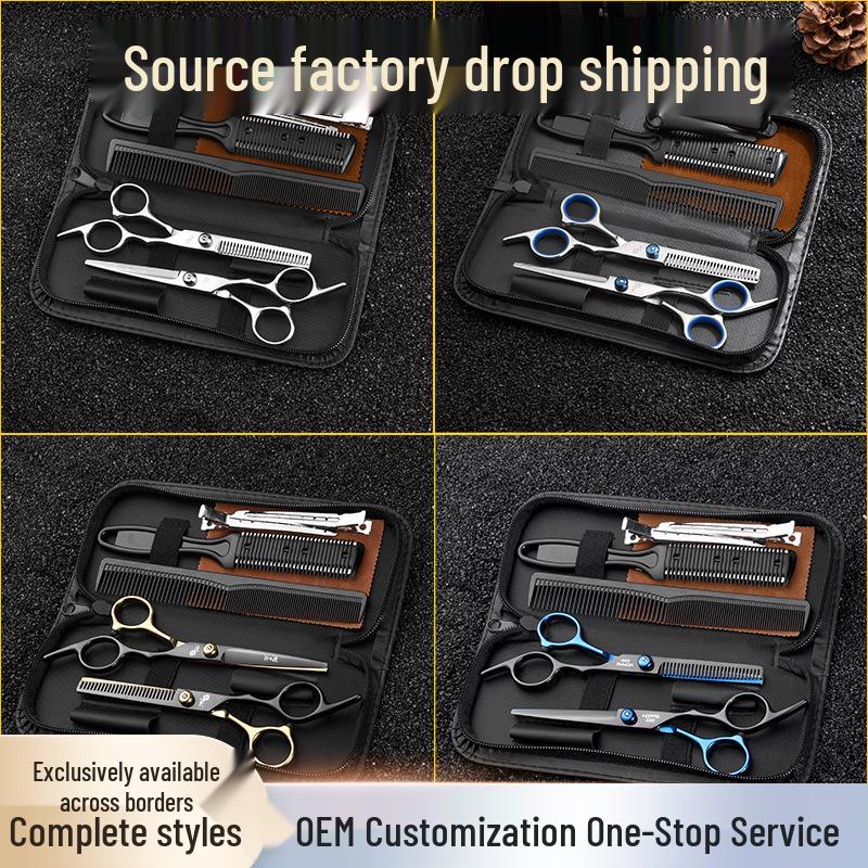 Stainless Steel Hairdressing Scissors & Thinning Shears Set for Cutting and Styling