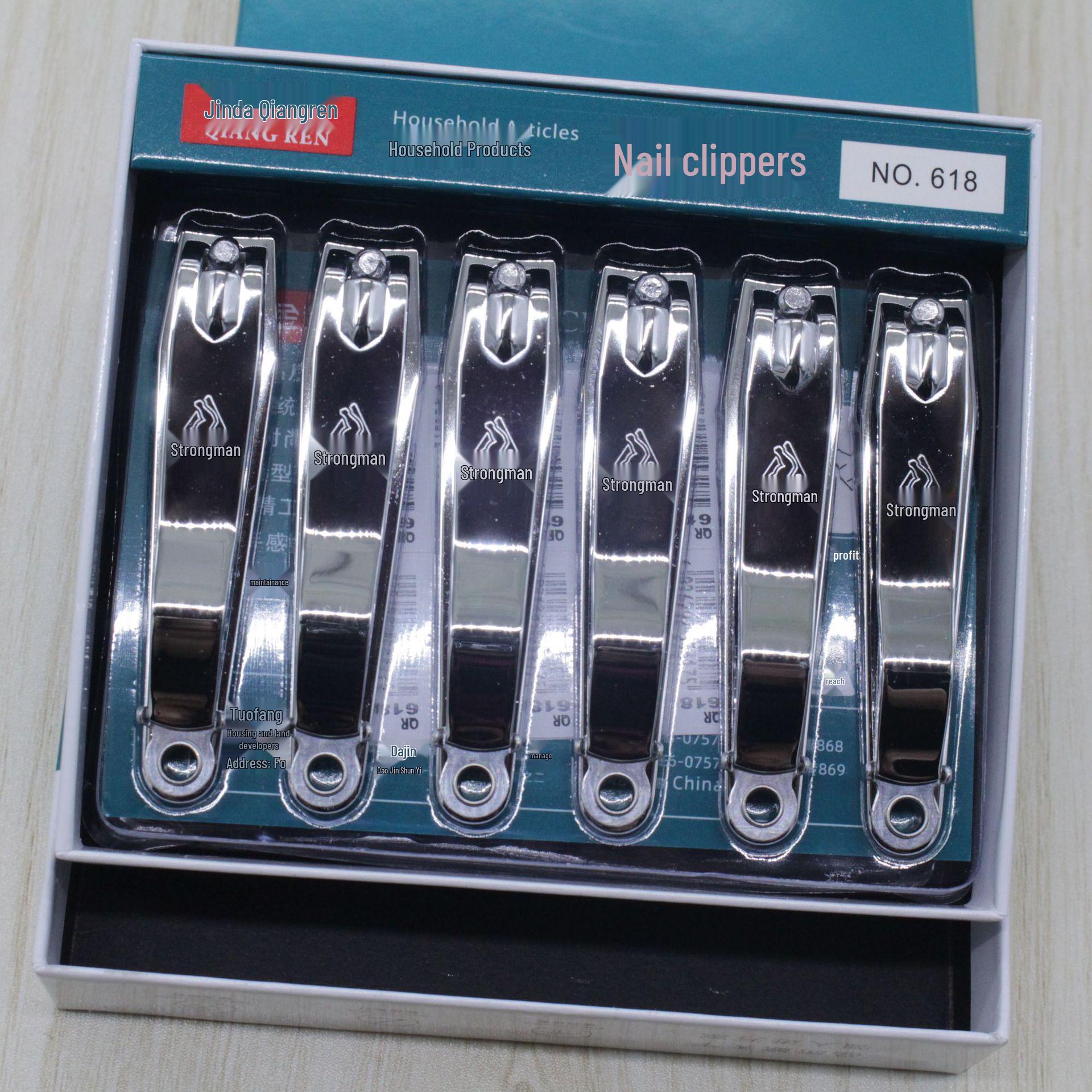 Qiangren 618 Extra Large Stainless Steel Flat Edge Nail Clippers Extra Large белый