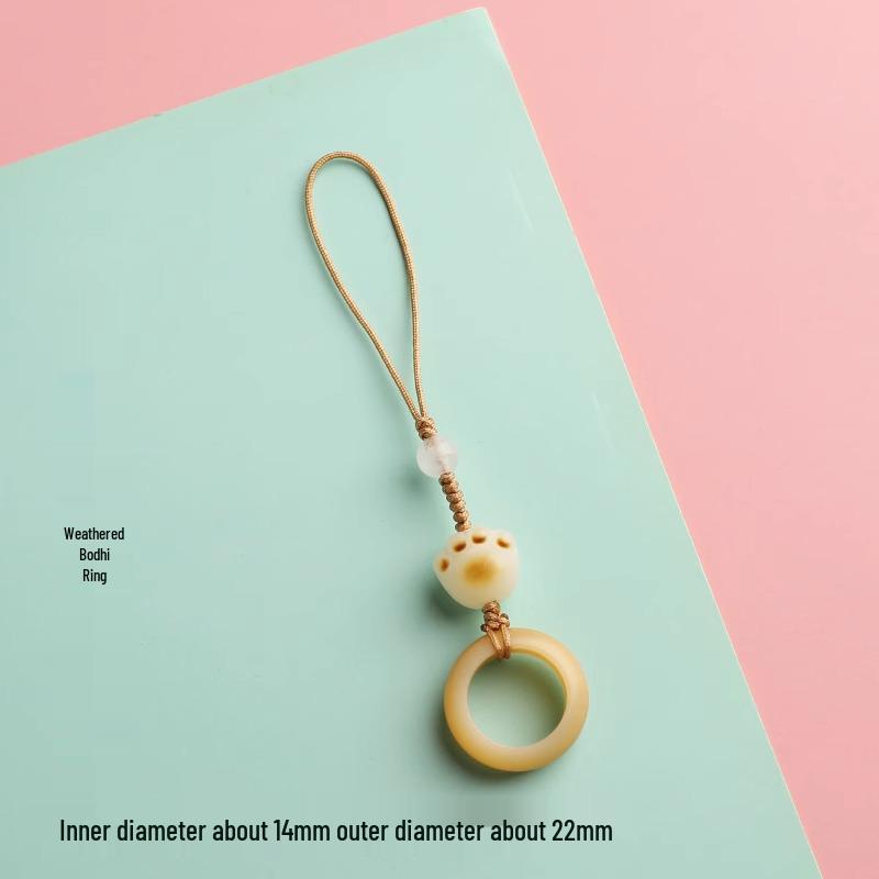 White Bodhi Cat Paw Charcoal Lanyard: Cute Keychain & Phone Charm