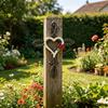DYS Metal Horseshoe Heart Wall Cross Decor, Hanging Art, Decorative Cross, Rustic Spiritual Art Sculpture for Farmhouse Garden Yard Patio Fence