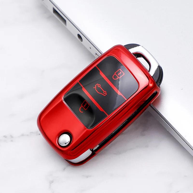 

TPU Car Remote Key Cover Case for Changan CS75 Eado CS35 Raeton CS15 V3 V5 V7 Smart Key Shell Holder Protector Accessories красный