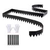 Galvanized Steel Landscape Edging, 6-Pack 1016 X 152 Mm Metal Edging for Landscaping with 6 Mounting Clips