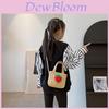 Childrens Straw Bag With Fruit Pattern Kids Casual Woven Handbag For Daily Use
