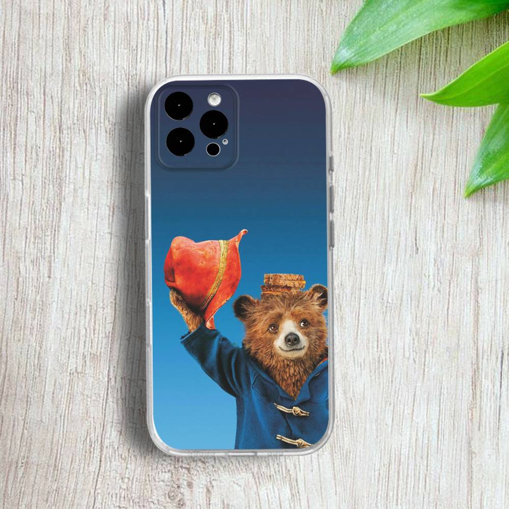 Cute P-Paddington B-Bear Phone Case For iPhone 17,16,15,14,13,12,11 Pro,Max,Plus,X,XS,XR,SE4,E Mini Transparent Soft Cover