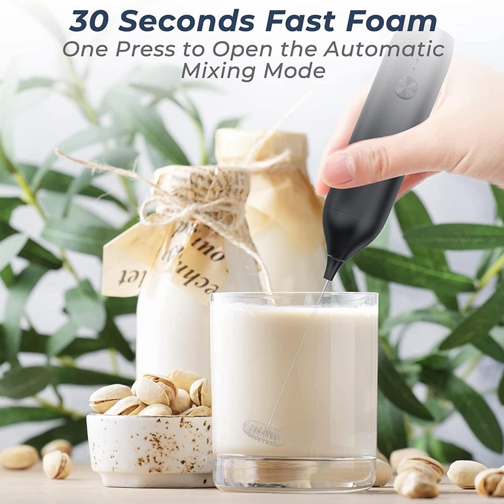 Milchaufschäumer Aktualisierte Modelle Elektrischer Aufschäumer für Kaffee, mit eingebautem Lithium-Akku für Bulletproof Coffee, Cappuccino