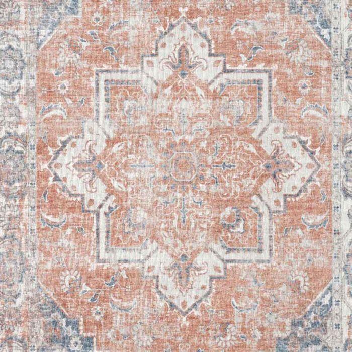 Paillasson orange et bleu 50 x 80 cm