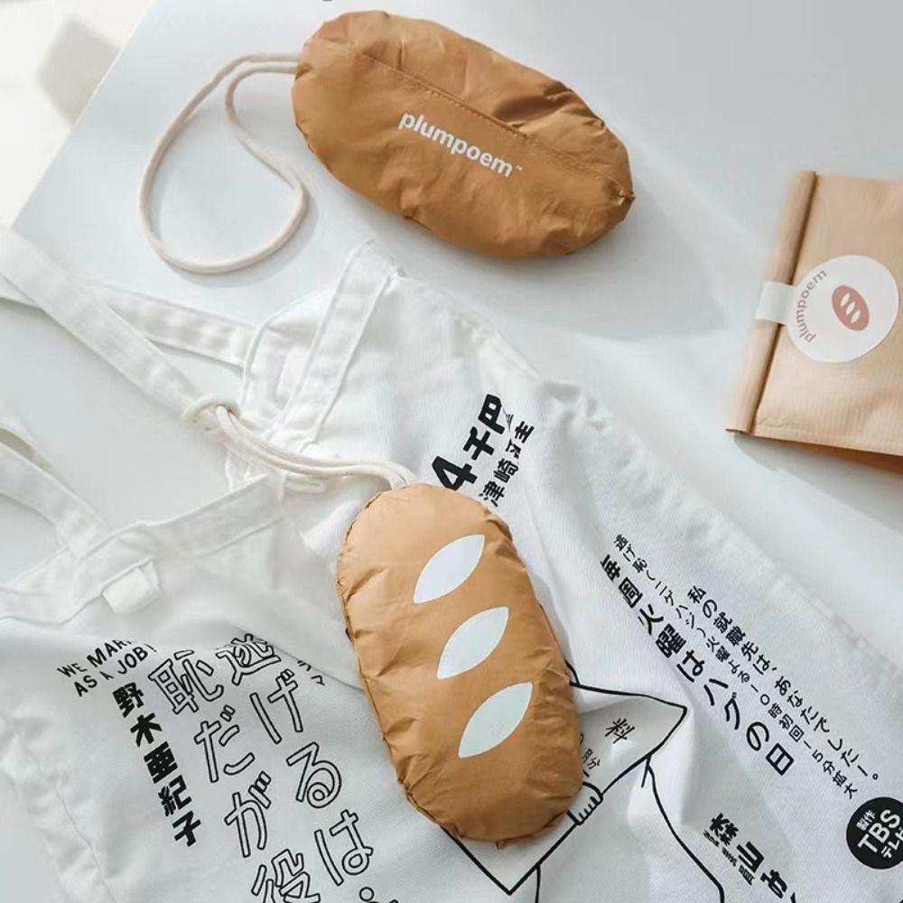 Nylon French Bread Foldable Shopping Bag Tote Bag Cartoon Eco Bag Funny   Snack