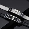 Hexagram Watch Strap Bracelet for Men,Stainless Steel Star of David Wristband,Trendy New Jewelry Gift