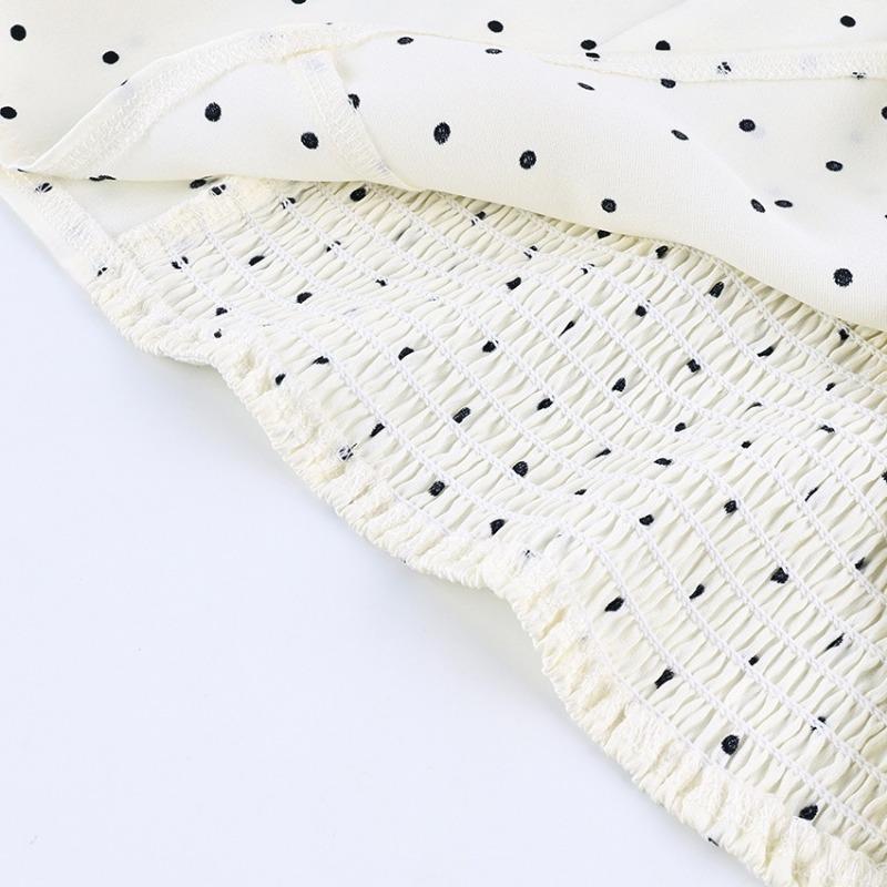 Women Fashion Commuter Polka Dot Slim Spaghetti Strap Camisole Tank Top