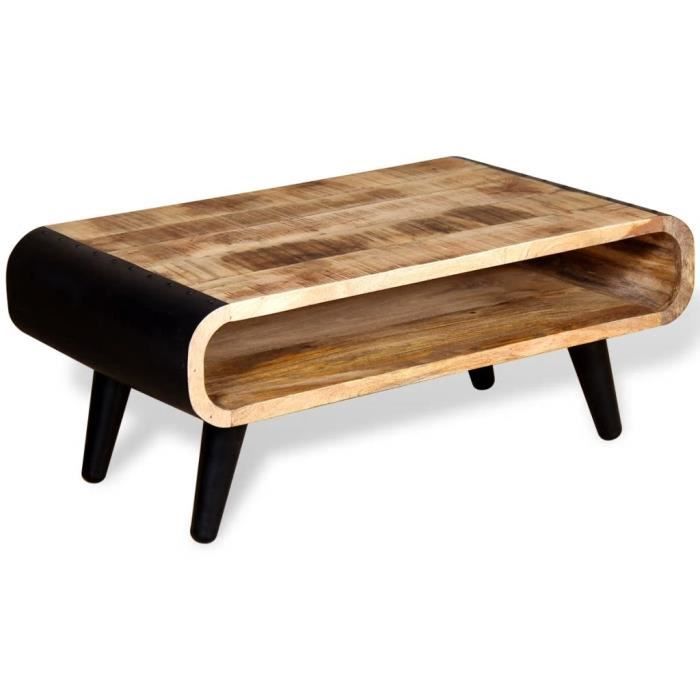 Table basse - VIDAXL - Bois de manguier brut - Style industriel