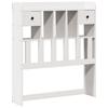 Solid Wood Bed with Shelf Without Mattress White 75x190 cm Pine