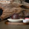 200ml Retro Yixing Purple Clay Teapots Handmade Cow Lid Lotus Seed Pot Raw Ore Purple Eggplant Mud Kettle Zisha Tea Set Gifts