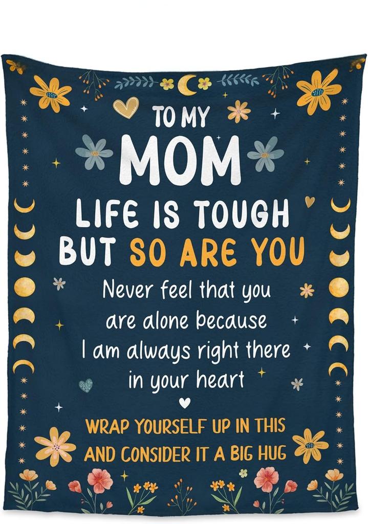 Perfect Gift to Mom Funny cartoon thin Blanket for Festival Mother's Day Birthday gift for Mama Daughter for Nap Reading Camping