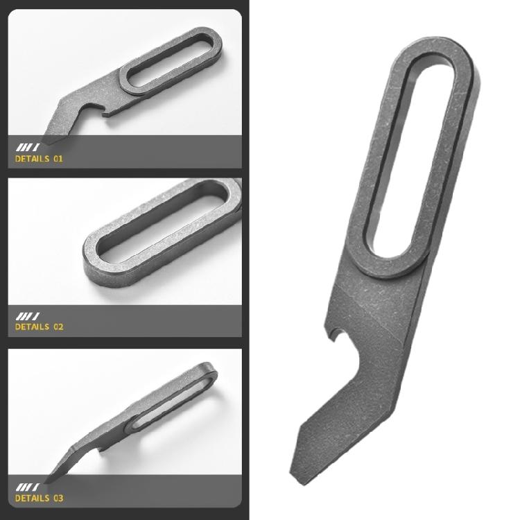 Everyday Carry Gear Miniature Survival Tool For Outdoors Adventure Featuring 5 In 1 Bottle Opener Pry Bar And Keyring