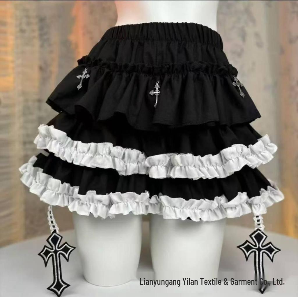 Sweet White Puffy Lace Ballet Skirt - Petite, High Waist, Elastic Waistband