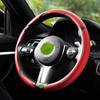 "Ultra-Thin Nappa Perforated Clip-On Steering Wheel Cover: Warm in Winter, Cool in Summer, Non-Slip Design"