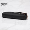 Estojo Elegante Minimalista em Couro PU para Lápis, Bolsa Multifuncional para Armazenamento de Material de Papelaria com Zíper Metálico Suave, Bolsa para Viagem à Prova d'Água e Manchas