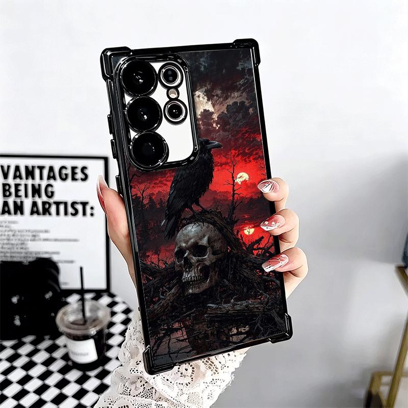 Gothic Vampire Scarlet Art Plating Phone Case For Samsung Galaxy S24 S25 FE S26 Edge S23 Ultra S22 S21 Plus S20 Anti-Fall Airaba