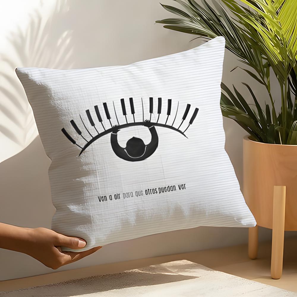 2 Abstract Quirky Musical Note Patterns Pillow Case Home Living Room Decoration Linen Pillowcover Pillow Cases Cushion Cover