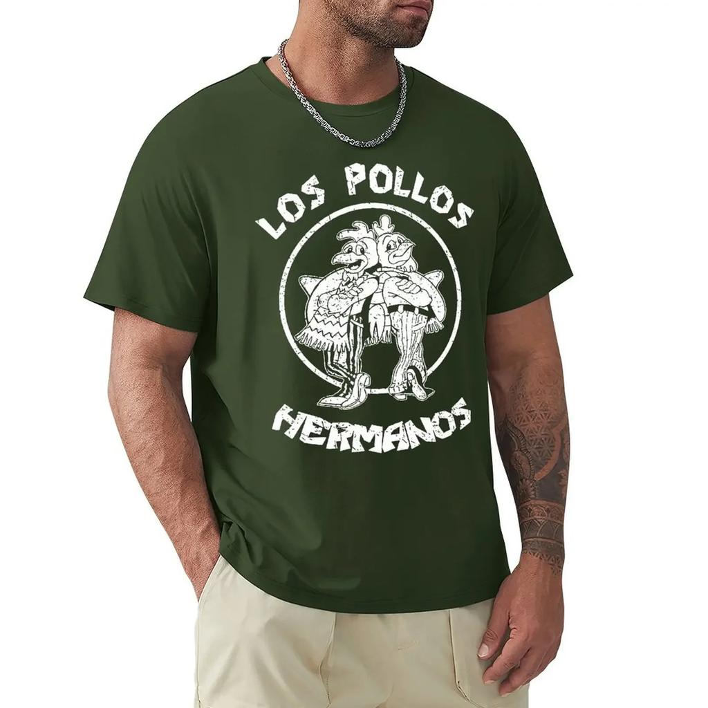 TV Series Breaking Bad Los Pollos Hermanos T-shirts Fashion Funny Chicken Brothers Men Cotton High Quality T-shirt Streetwear