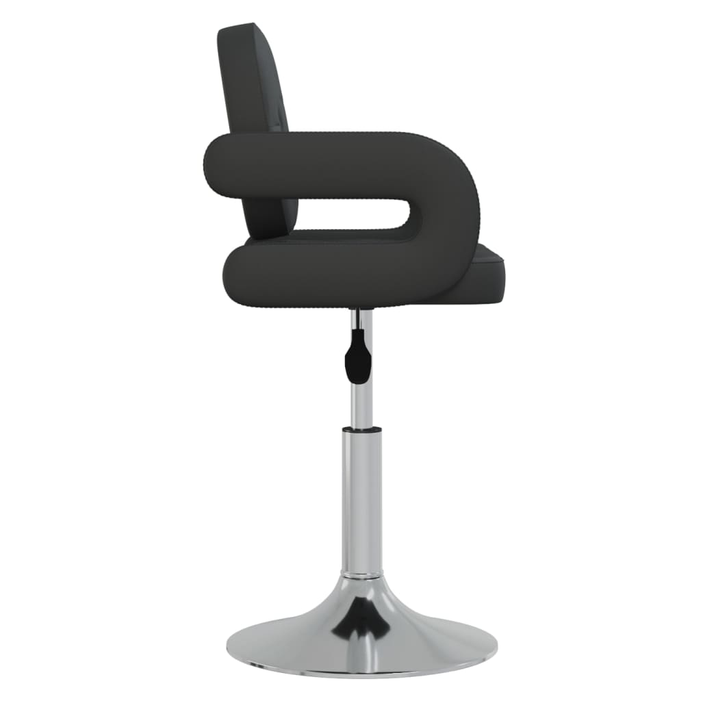 Dining Chairs 2 Pcs Swivel Black Faux Leather