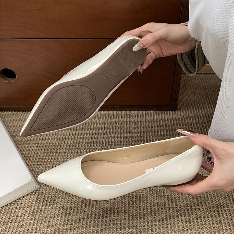Fashion Fashion Pointed Toe Elegant Women Flats Slip On Shoes With Height Increasing Footwear Female Shallow Ladies Flats Shoes