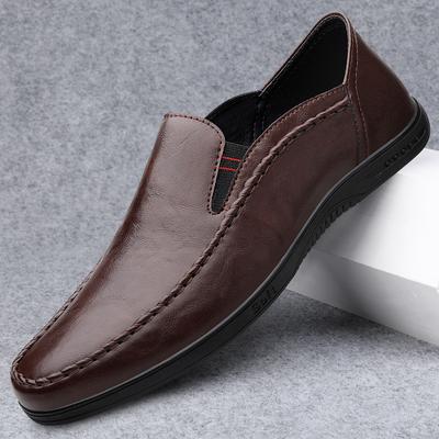 Echtes Leder Herren Slipper Neue Mode Bequeme Herren Fahrschuhe Klassischer Originalstil Herren Freizeitschuhe Slip-on Wandermokassins