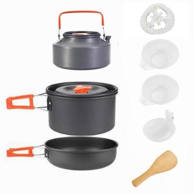 Outdoor Ultralight Camping Cookware Mess Kit for 2?3 People Portable Outdoor Camping Cookware Set