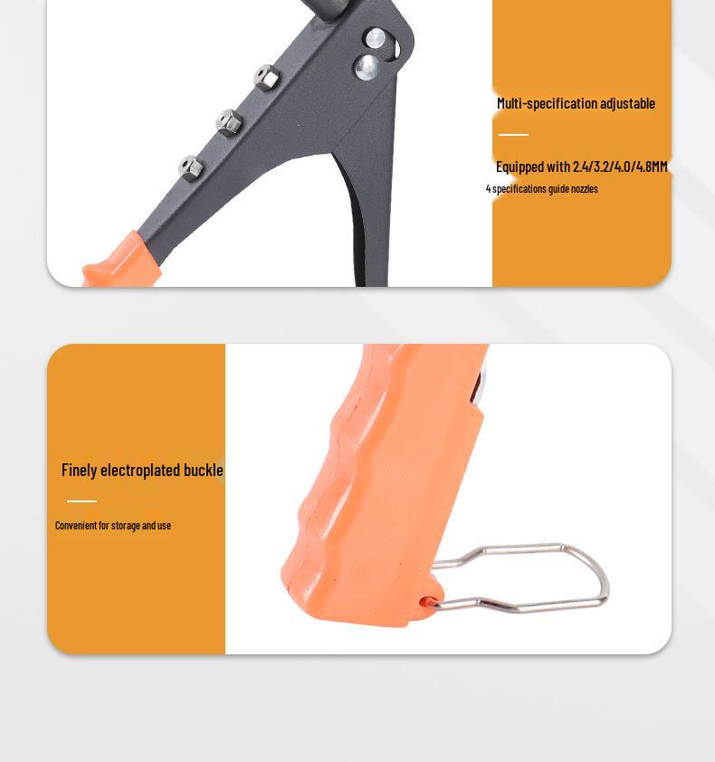 10-Inch Effort-Saving Multi-functional Rivet and Hole Punch Tool