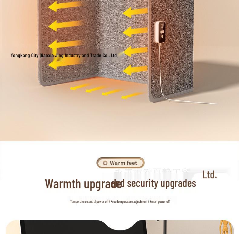 Smart Three-Dimensional Under-Desk Foot Warmer for Home or Office