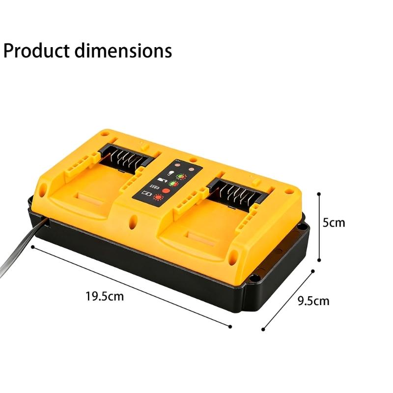 Battery Adapter Charging Solution Double Port Power Charging Base for Various Devices Waterproof Cable Small Design