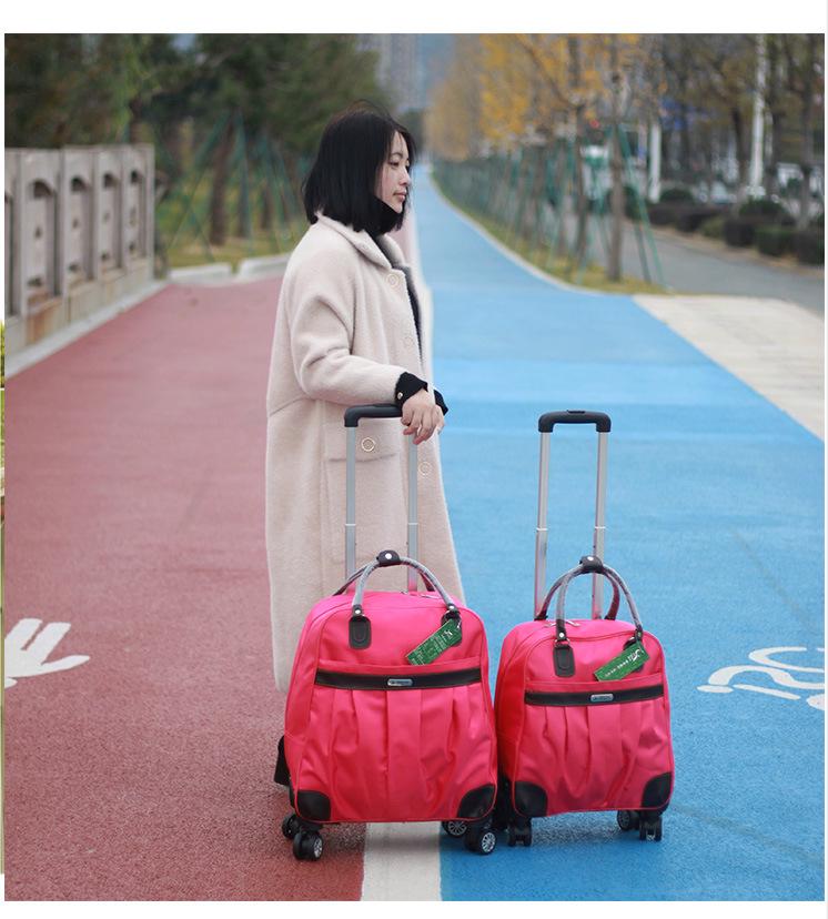 Oxford Universal Faltbarer Reise-Trolley-Tasche - Großes Fassungsvermögen, Unifarbe, Handgepäck für Frauen