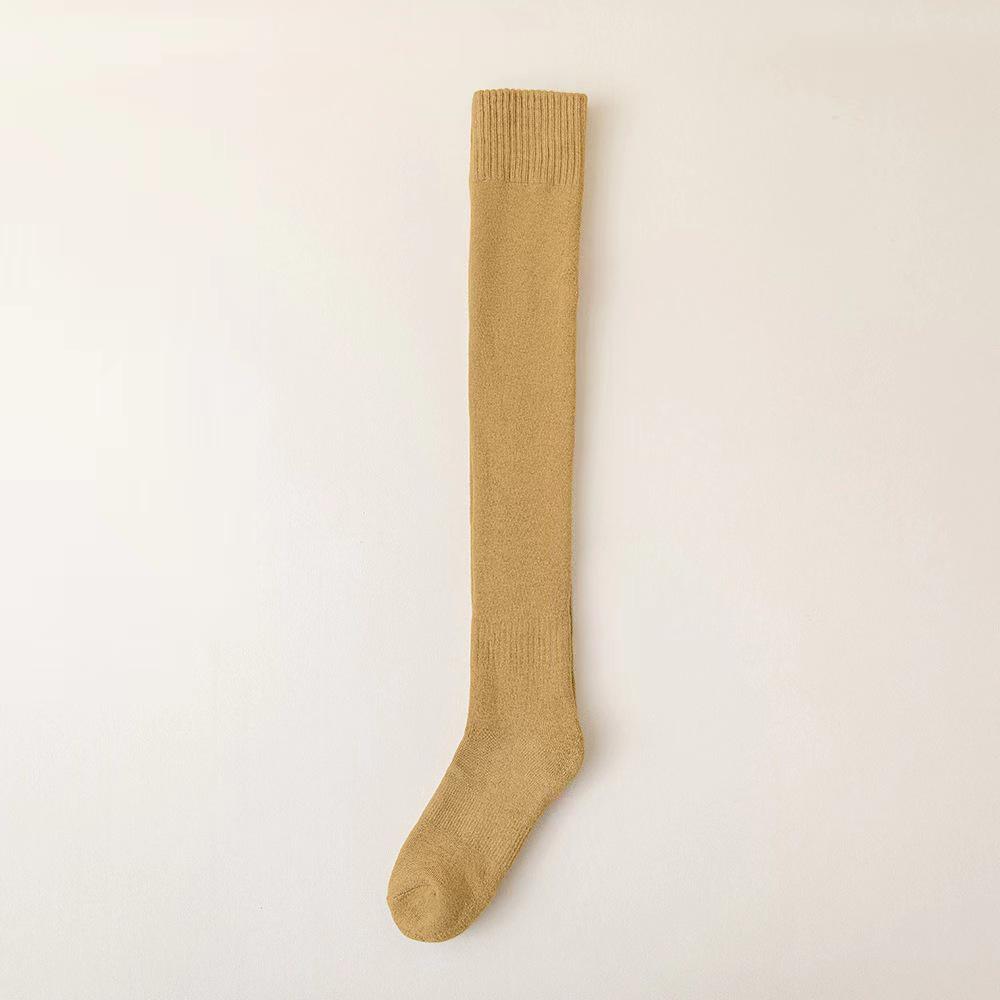 Damen Dicke Warme Kniehohe Frotteesocken - Einfarbig, Schweißabsorbierend, College-Stil
