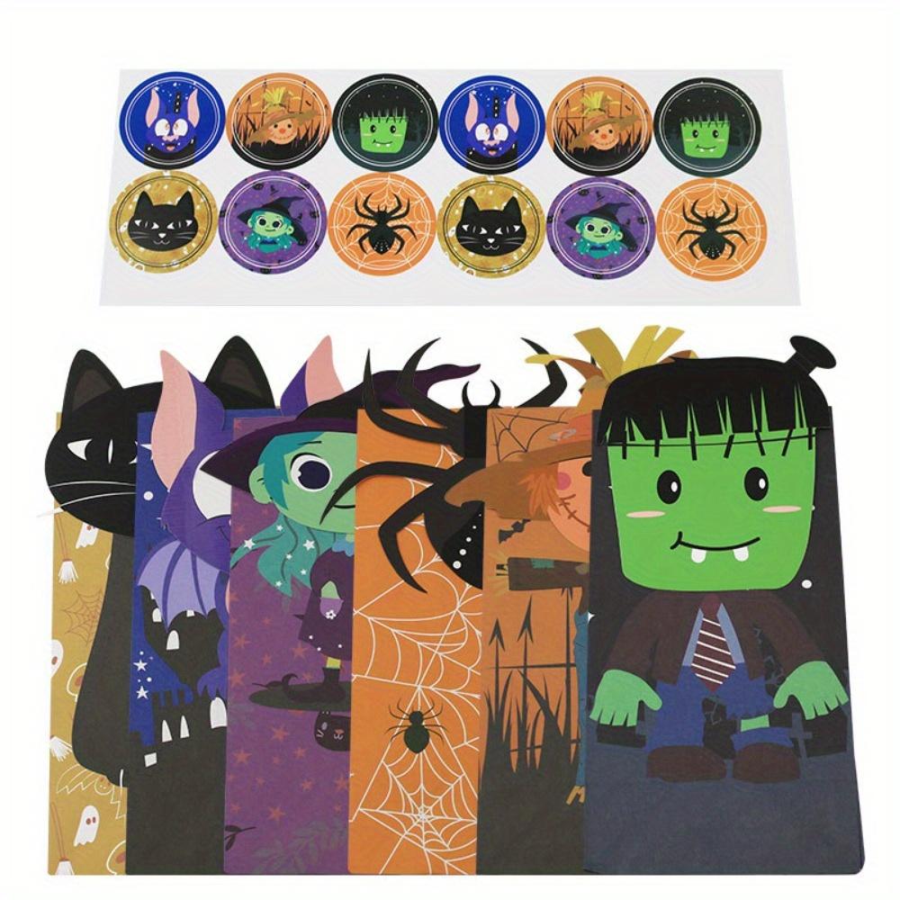 24pcs Halloween Treat Bags Party Tote Bag Packs Trick or Treat Goody Bags with Stickers Gift Bag Halloween Gift Bags Party Favor Bags Gift Wrap Bags
