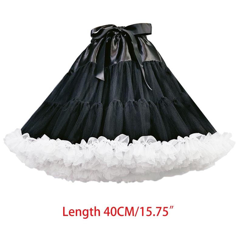 Women's Crinoline Petticoat Tutu Skirt Multiple Layers Ball Gown Half Slips 16 Inch Underskirt for Wedding Bridal Dress