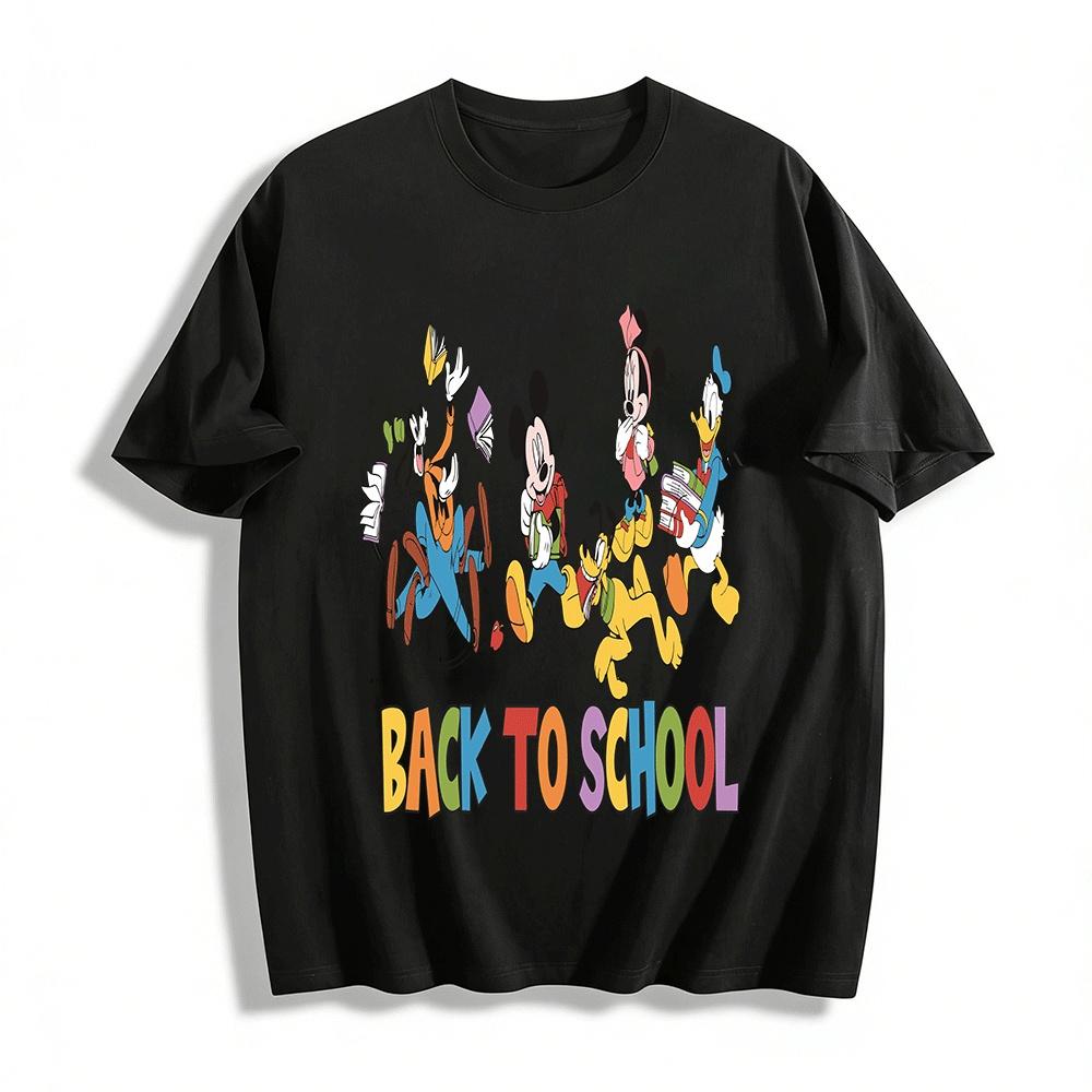 Disney Mickey & Friends Back To School Graphic Casual Tee Pure cotton T-shirt XXS