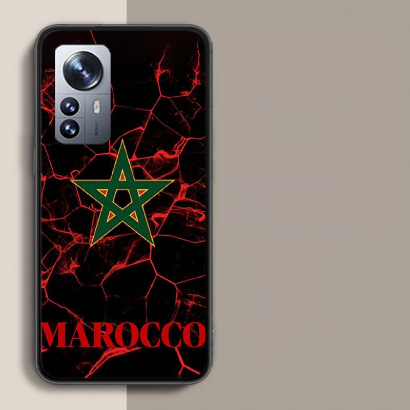 Morocco Flag Soccer Phone Case For Xiaomi Mi 13 12T Poco F7 Pro 14 Ultra 15 Pro 12X 12 9 8 Lite 5G 11T 11i 10 10T Pro Capa Co