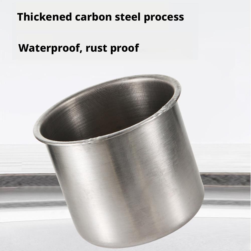 Stainless Steel Wall-hanging Ashtray With Lid Trash Can-shaped Bathroom Living Room Fly Ash-proof Punch-free Bathroom Decoration