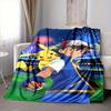 1Pc Pikachu Trainer Celebration Flannel Blanket, Soft And Comfortable, Casual Warm, Camping Travel, Christmas, Halloween Xmas Gift N1443