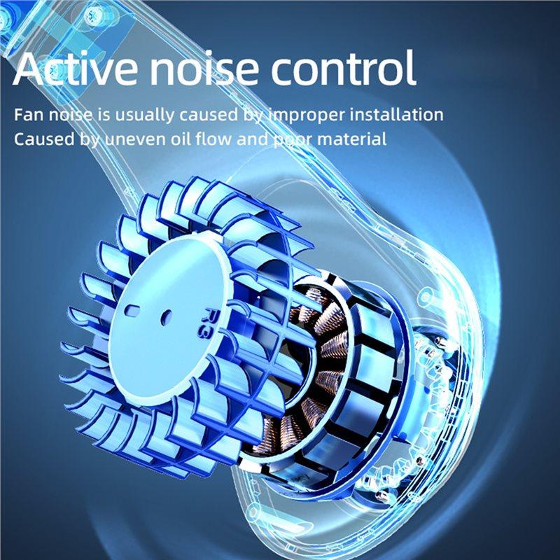 ABWM-USB Rechargeable Digital Display Mini Hanging Neck Fan Bladeless Power Air Cooler Summer Portable Neckband Electric Fan