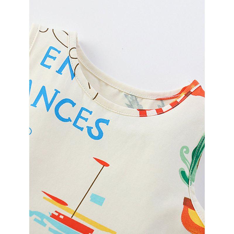 Cross-Border Malwee Girls' Tank Dress Summer New Style European and American Children's Dress Cute Little Girl Dress