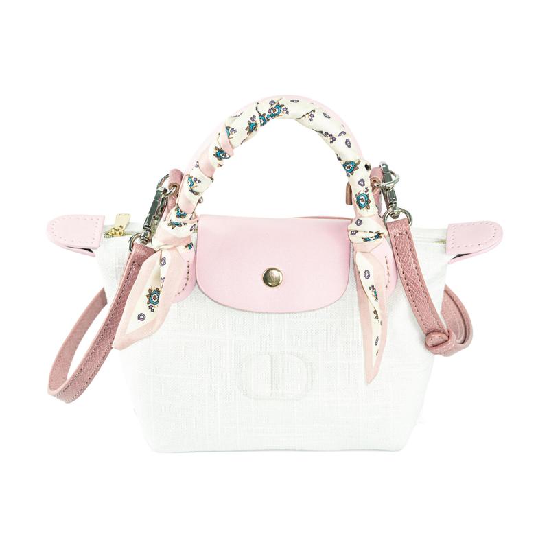 

DIOR Bag [Customized Cosmetic Bag] Canvas Pink Peach, Sweet and Exquisite, Cute and Gentle, Elegant, Girly, Dating, Commuting, White Fabric, Dustproof білий