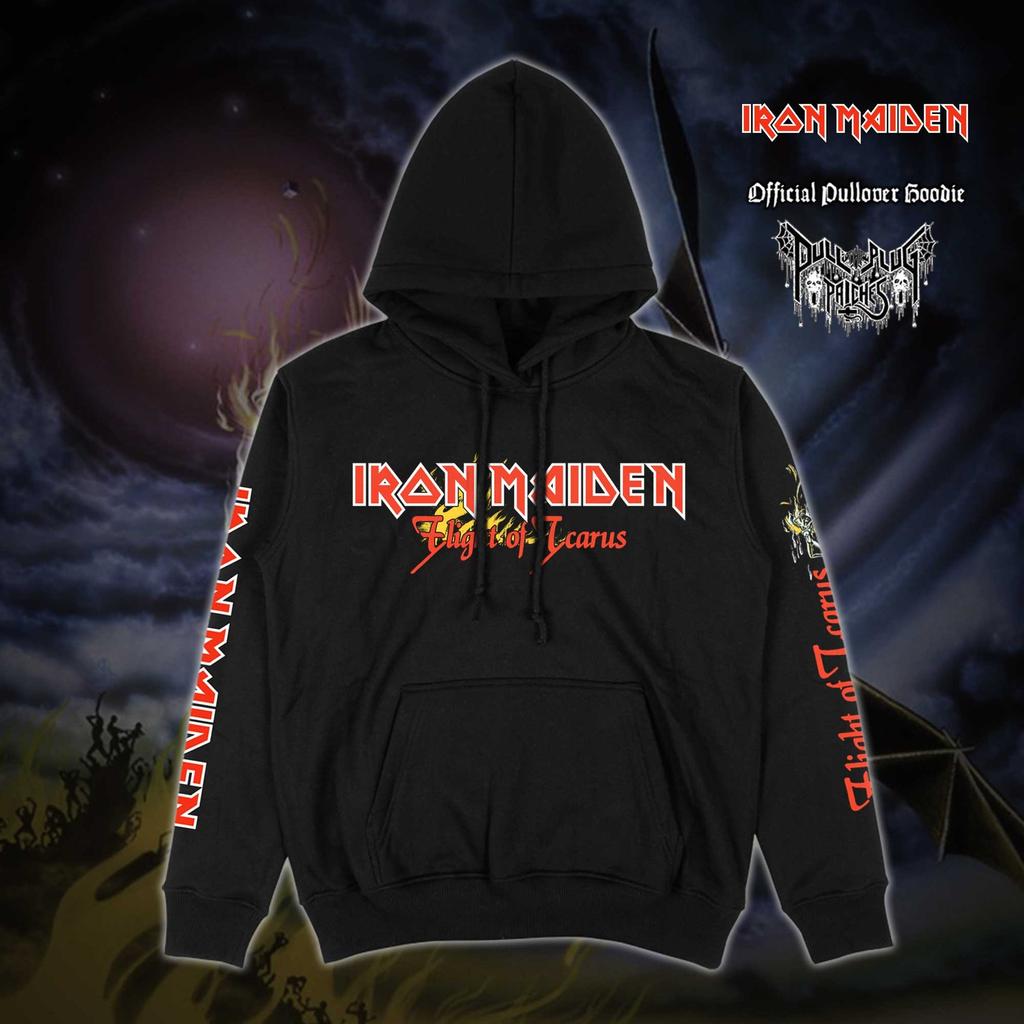 Iron Maiden Flight of Icarus Pullover Hoodie Men Women Oversized Y2k Fleece Pullover Heavy Metal Punk Band Graphic Clothing