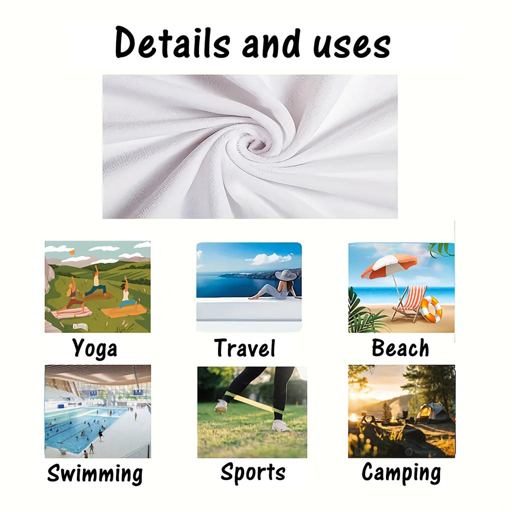 Swimming Bath Towel Microfiber Mermaid Fish Scale Pattern Thin Absorbent Extra Large Towel for Swimming Camping Yoga Bath Sports