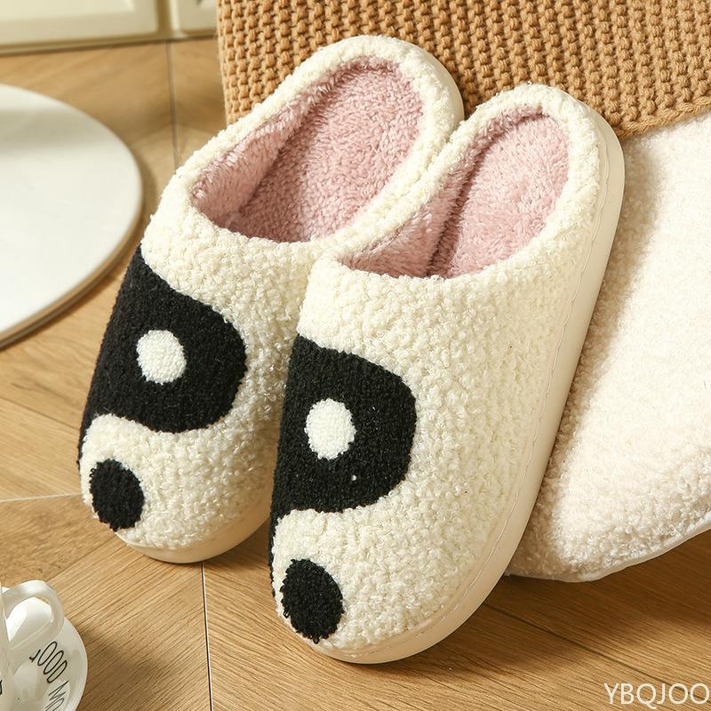 Christmas Tree Cotton Slippers Cartoon Cute 2024 New Autumn Winter Couple's Home Wear Non Slip Cotton Slippers Wear Resistant